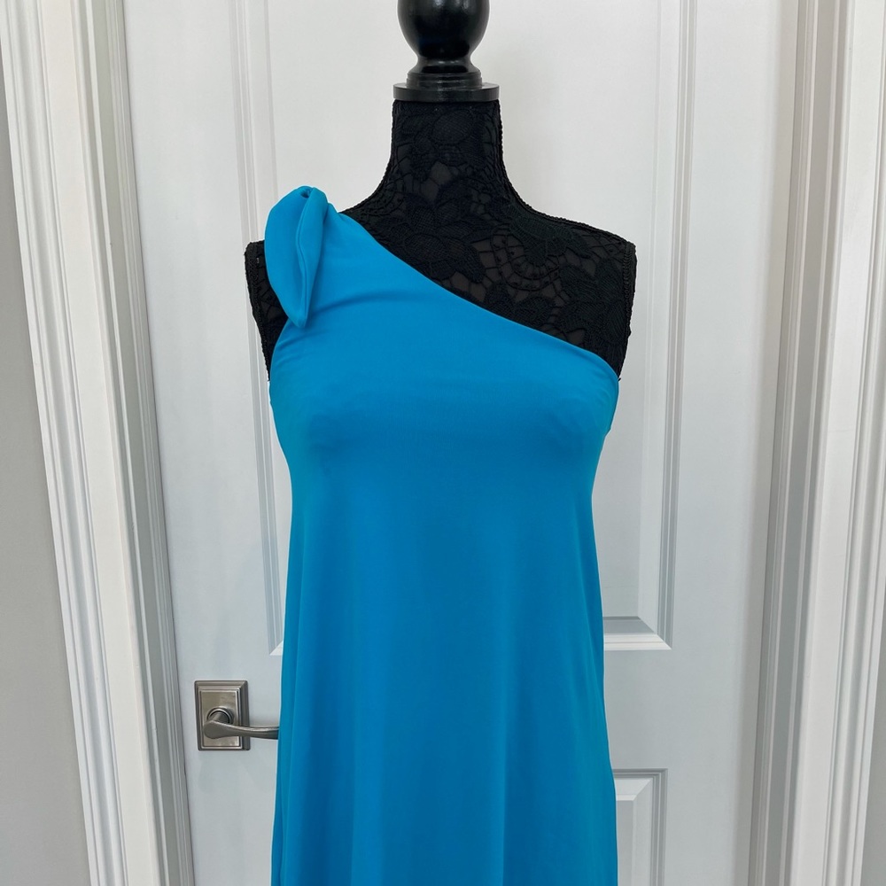 Susana Monaco One Shoulder Blue Dress